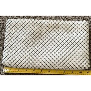 Vintage Whiting & Davis White Mesh Clutch Bag